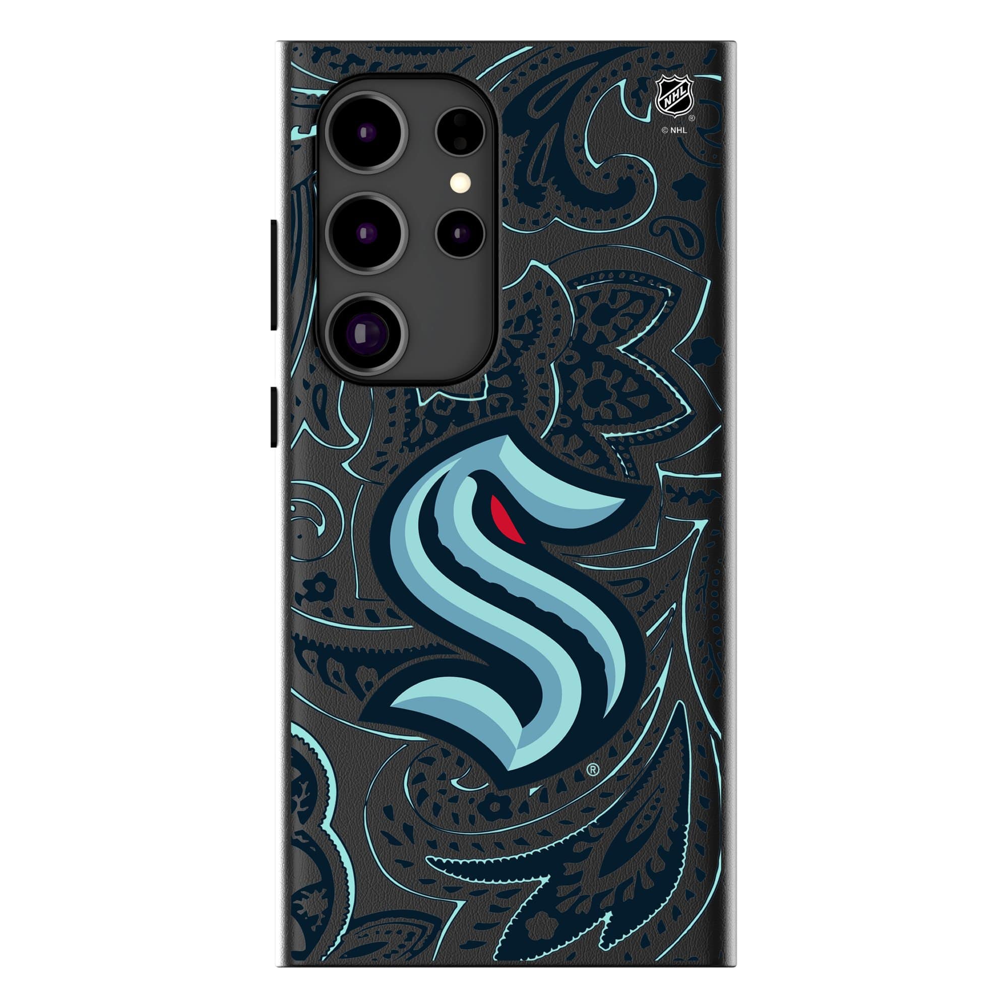Keyscaper - NHL - Seattle Kraken Paisley Galaxy Magnetic Bump Case - S25 - Black