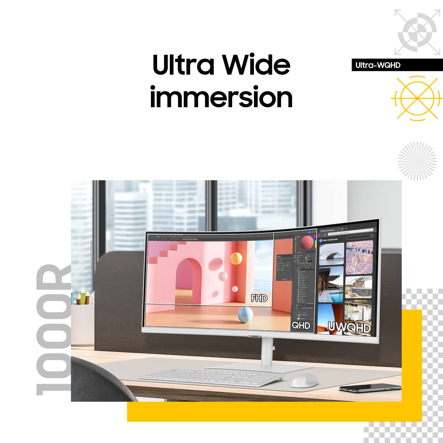 Ultra Wide immersion Ultra-WQHD 1000R FHD