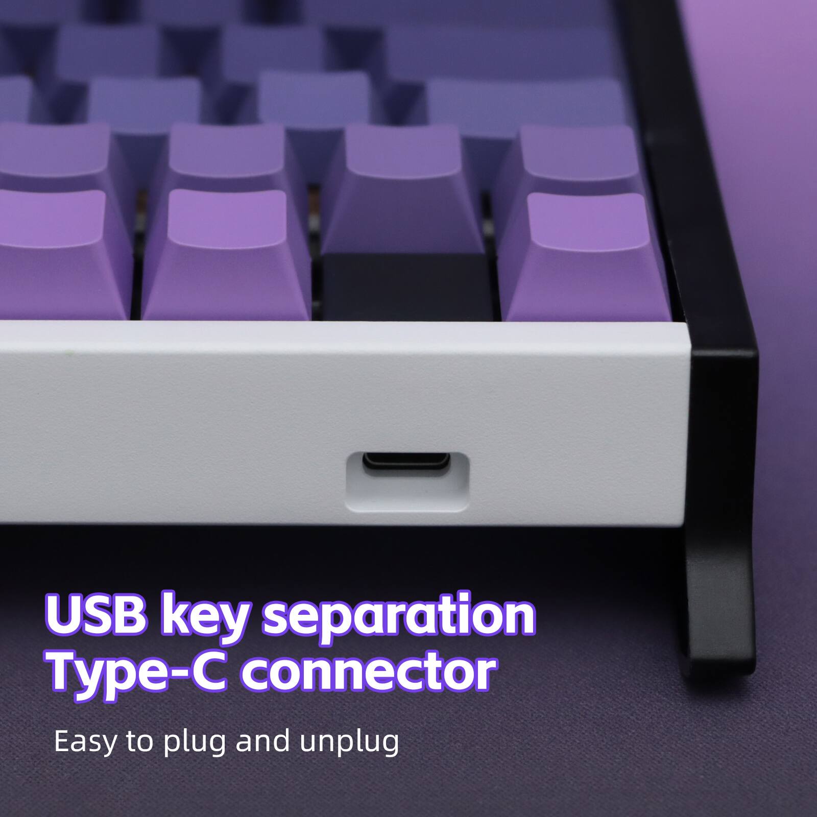 USB key separation Type-C connector  
Easy to plug and unplug