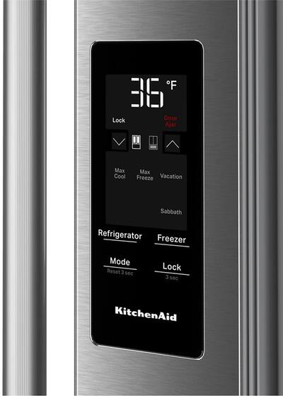 KitchenAid refrigerator Sabbath mode button location