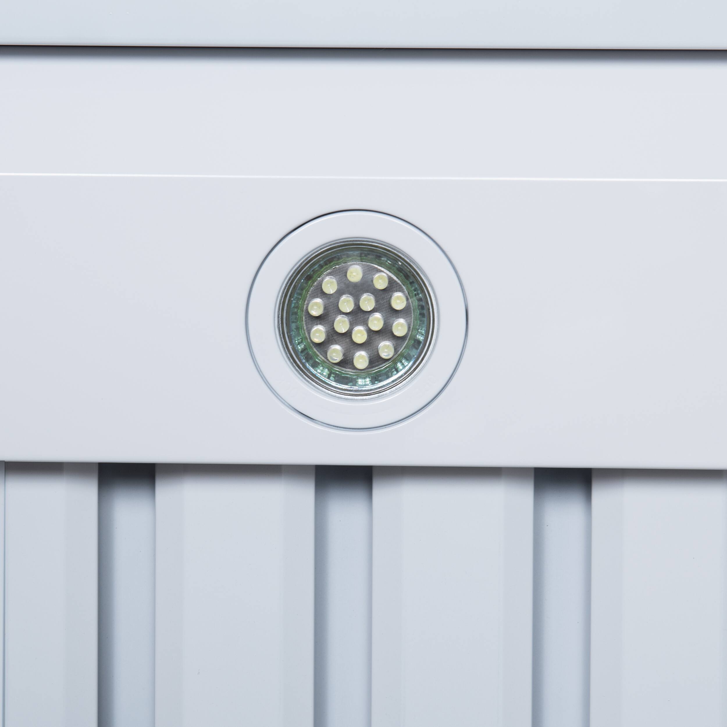 Alt View 3. Forno Appliances - Ambassador 36" Wall Mount Range Hood with Touch Controls, LED Lighting and Remote Control - White with Copper Trim - White/Copper.