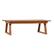 Left. Walker Edison - Modern Solid Acacia Wood Slatted Outdoor Coffee Table - Brown.