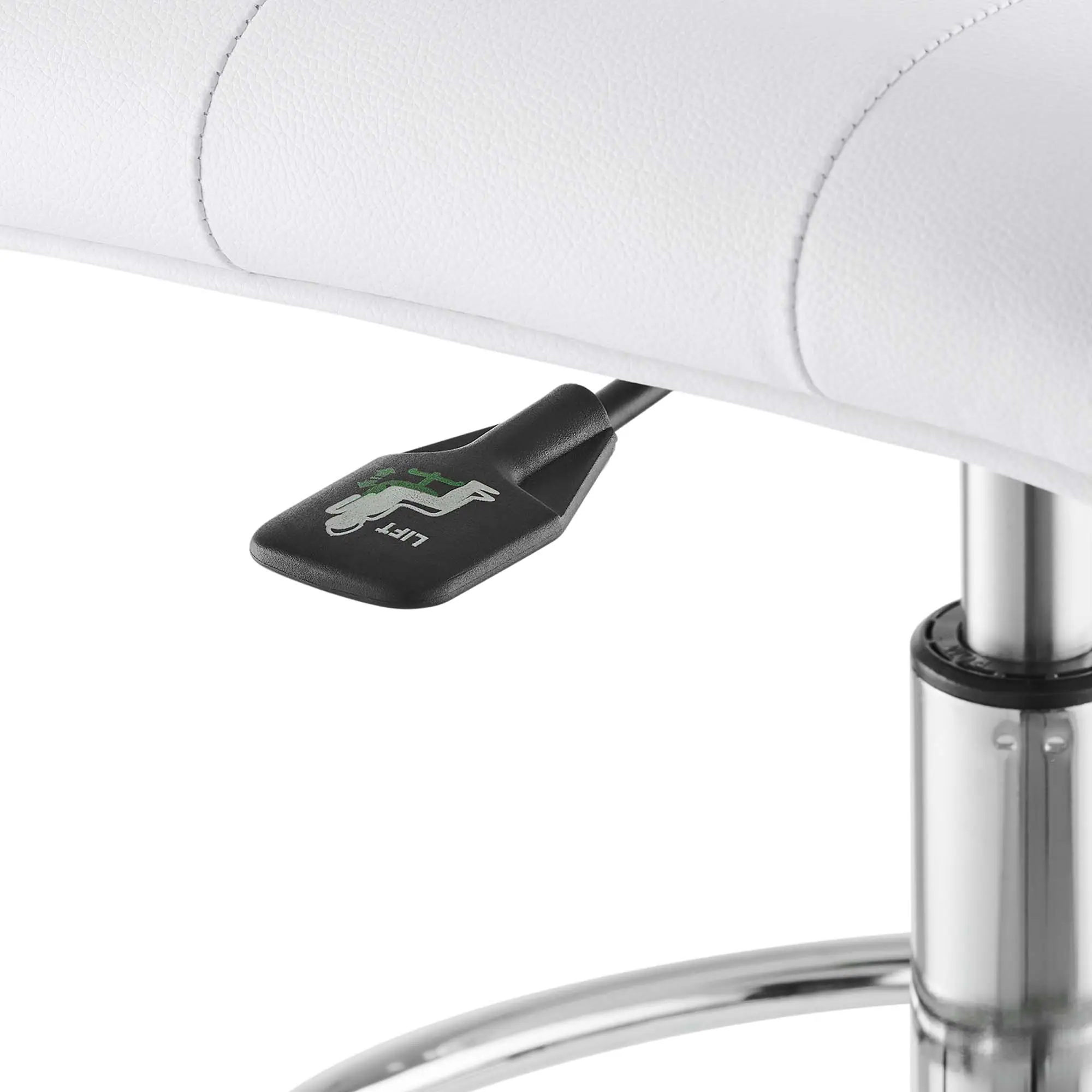 Alt View 4. Modway - Prim Armless Vegan Leather Drafting Chair by Modway - Silver White.