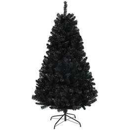 BreeBe - 6ft Tall Artificial Christmas Tree - Black