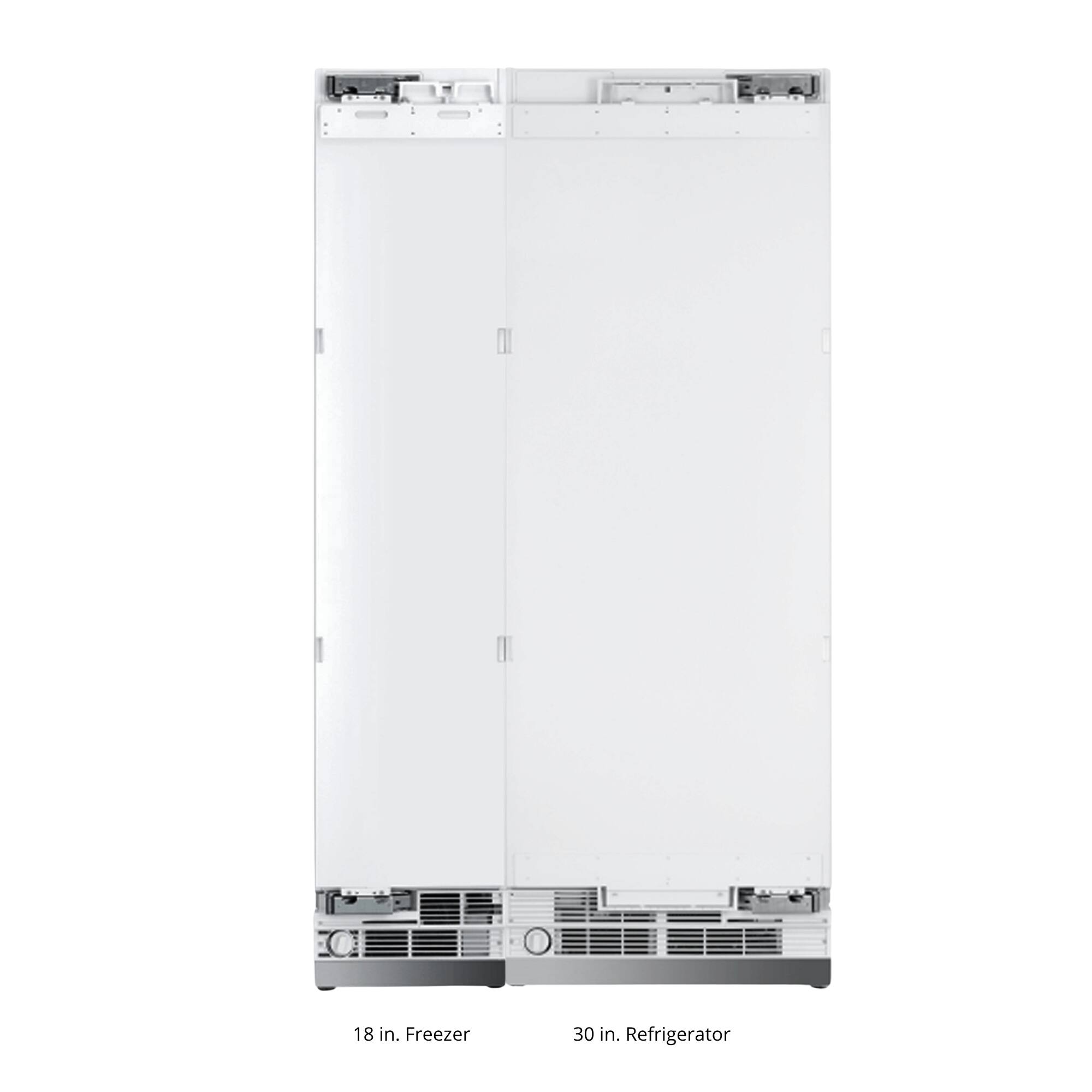 18 in. Freezer  
30 in. Refrigerator