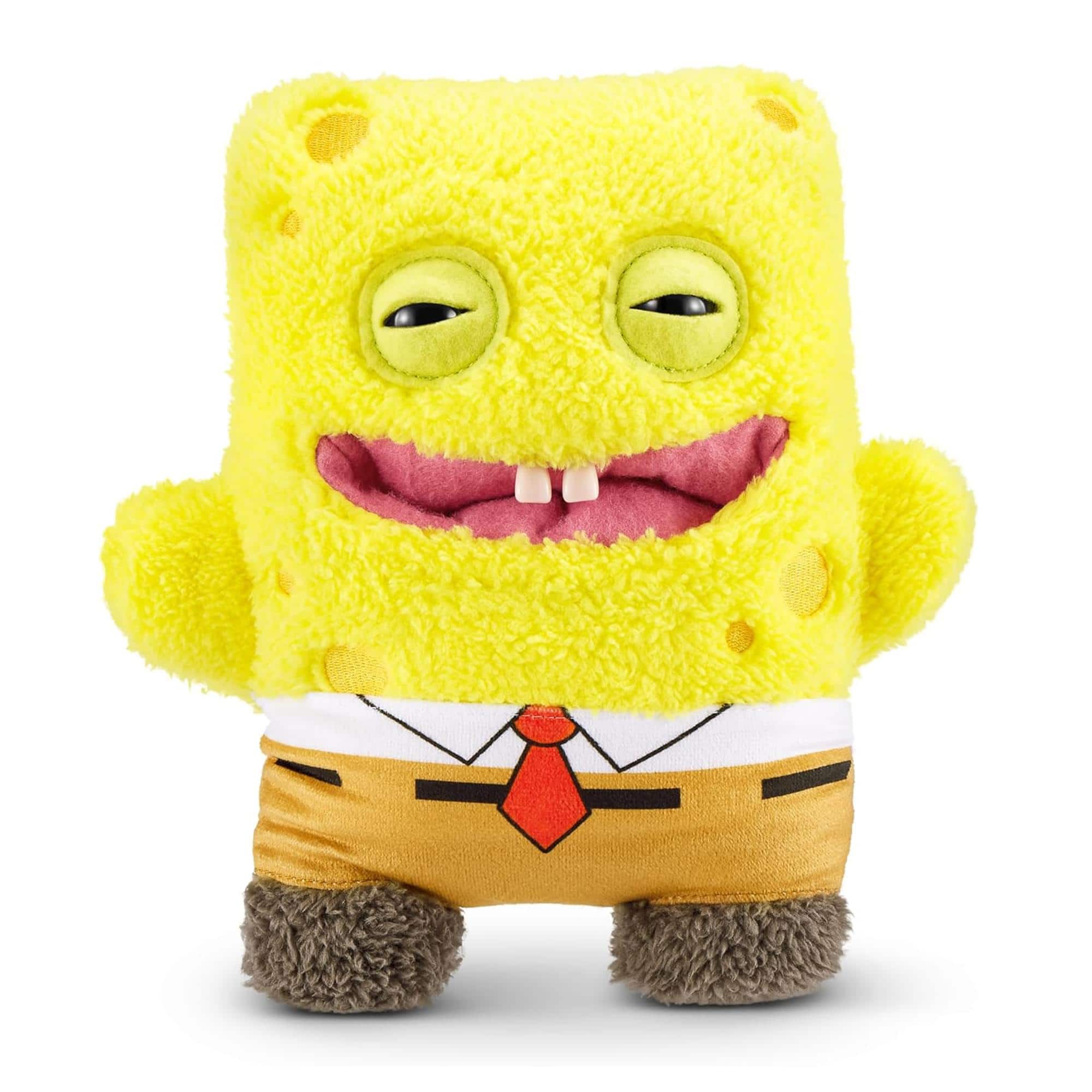 Front. ZURU - SpongeBob SquarePants x Fuggler 9 Inch Collector Plush | Spongebob - Yellow.