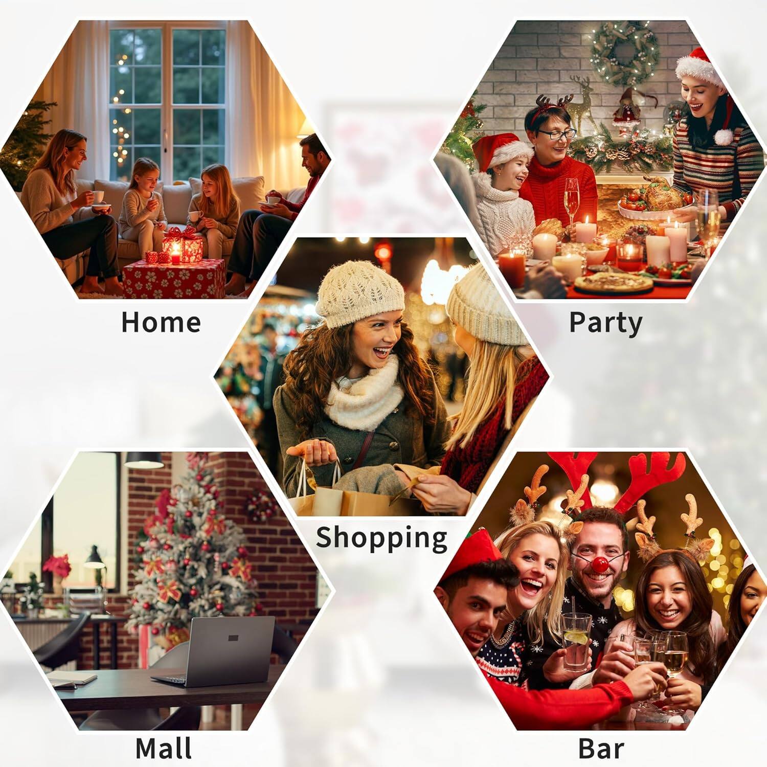 Home  
Party  
Shopping  
Mall  
Bar