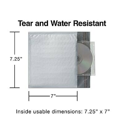 Tear and Water Resistant

Inside usable dimensions: 7.25" x 7"