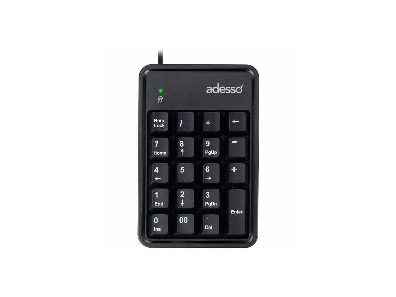 Adesso - Easytouch 600UB Keypad - USB, 19 Keys, Cherry MX Red, Windows 7/Mac - Black