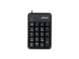 Adesso - Easytouch 600UB Keypad - USB, 19 Keys, Cherry MX Red, Windows 7/Mac - Black