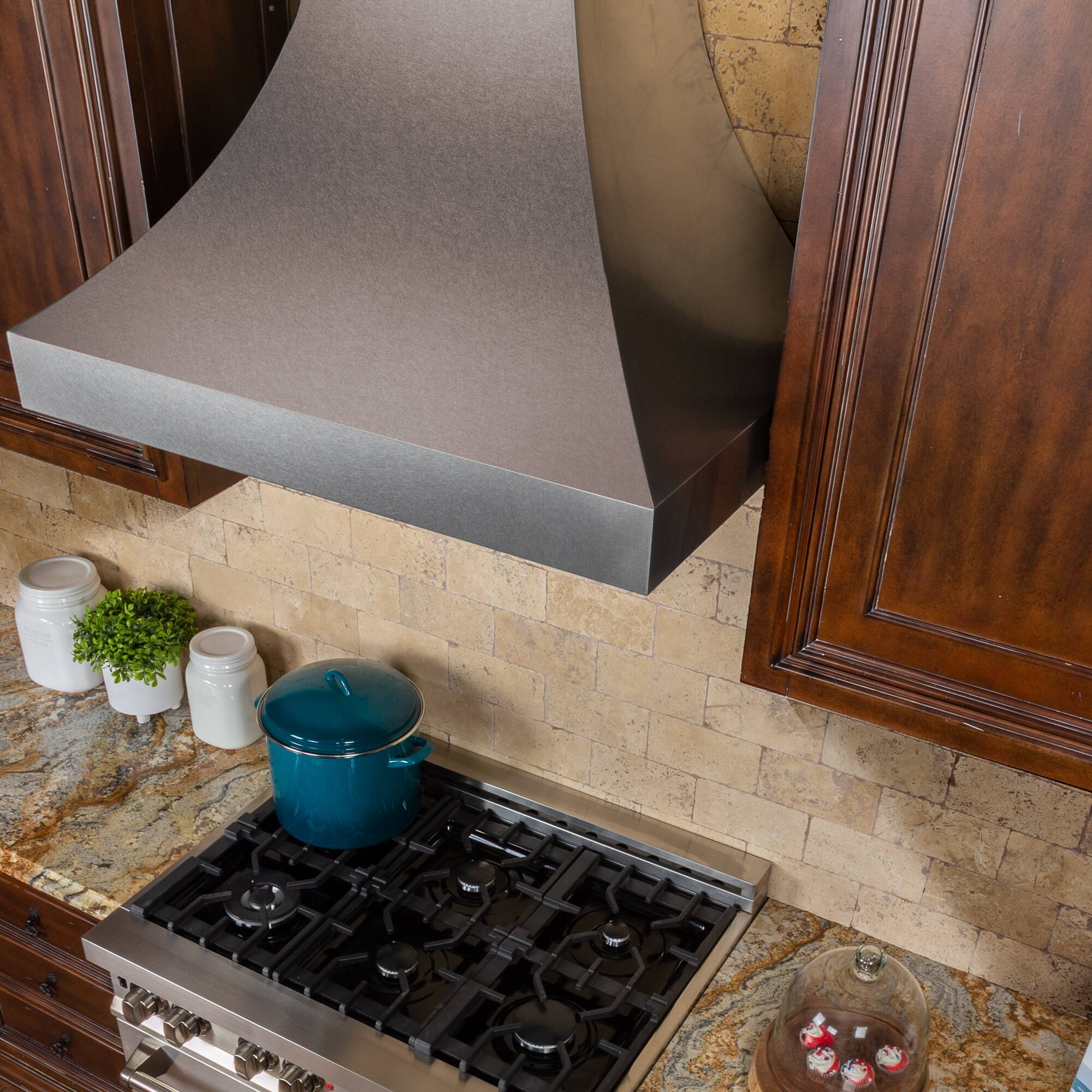 Alt View 7. ZLINE - ZLINE 36 in. Designer Series Satin Stainless Steel Ducted Wall Range Hood (8632S-36) - Satin Stainless Steel.