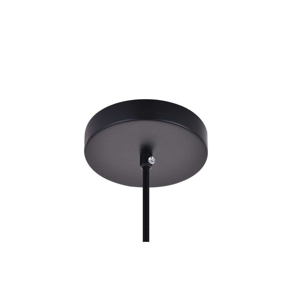 Angle. Living District - Miya 1 Light Black Pendant - Black.