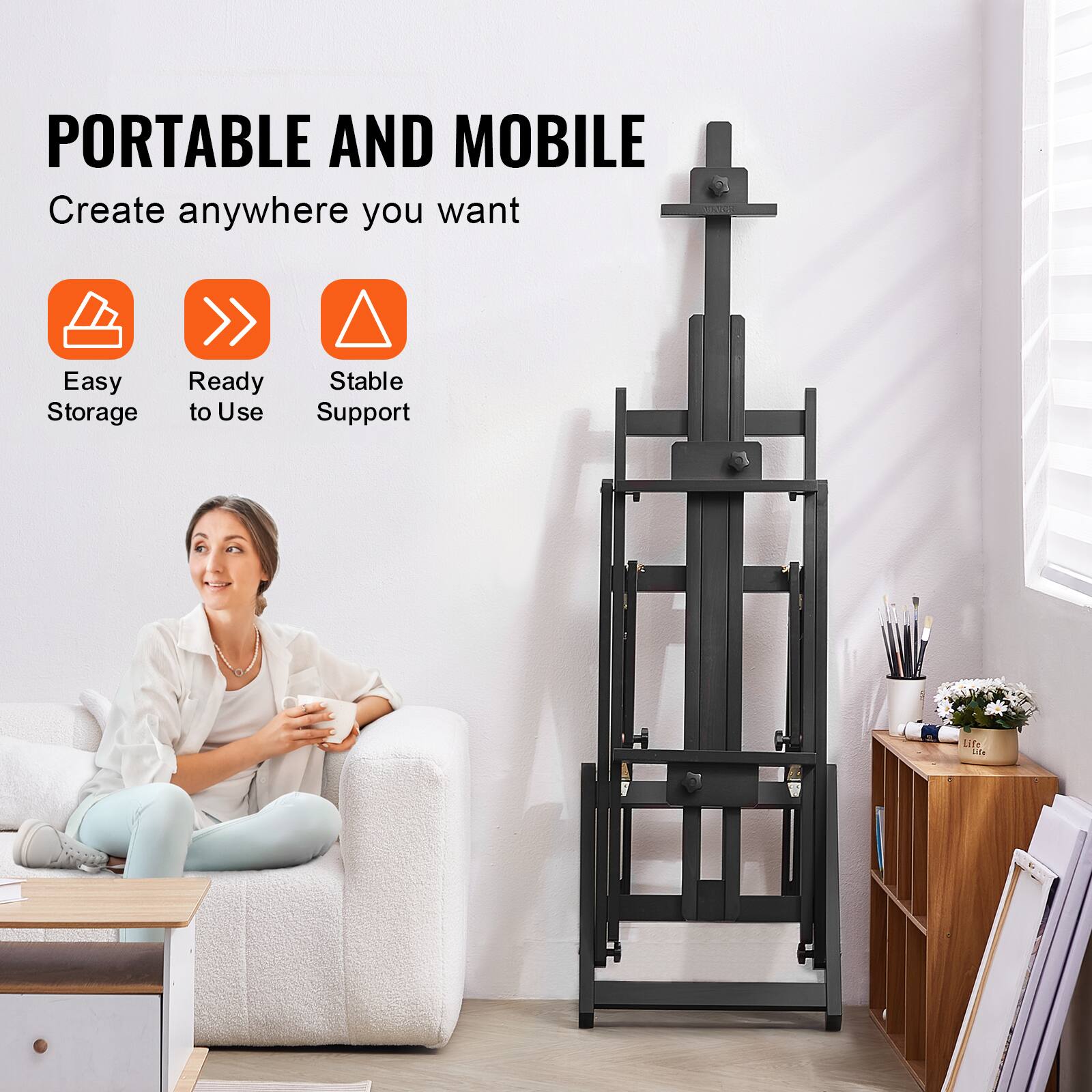 PORTABLE AND MOBILE  
Create anywhere you want  

- Easy Storage  
- Ready to Use  
- Stable Support