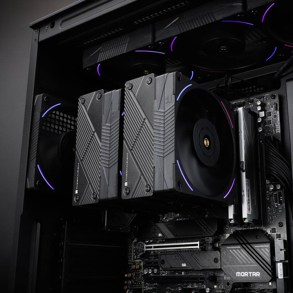 Alt View 5. Thermalright - Phantom Spirit 120 EVO CPU Air Cooler, 7 Heat Pipes CPU Cooler, Dual 120mm TL-K12 PWM Fans, for AM4 /AM5 - Black.