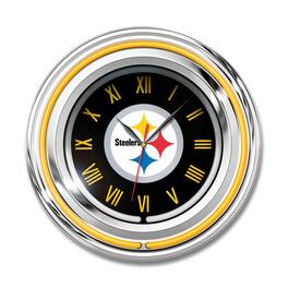 Imperial - Pittsburgh Steelers 15" Team Color Neon Clock - Black