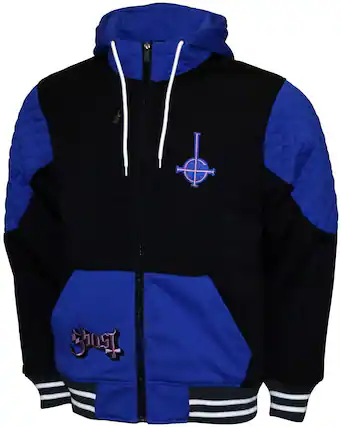 Front. PopMarket - Ghost - Ghost - Papa Emeritus II - Double Knit Hoodie Jacket - XL Black M2431GHA4 - APPAREL - Multicolor.