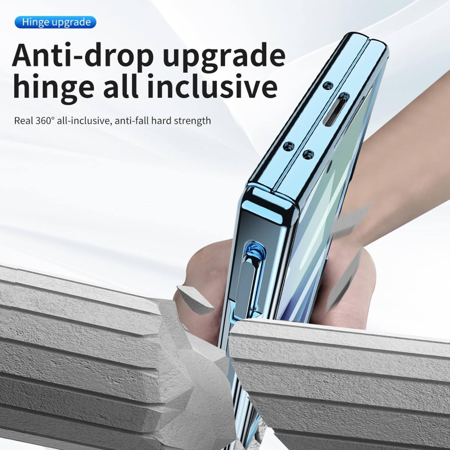 Hinge upgrade  
Anti-drop upgrade hinge all inclusive  
Real 360° all-inclusive, anti-fall hard strength