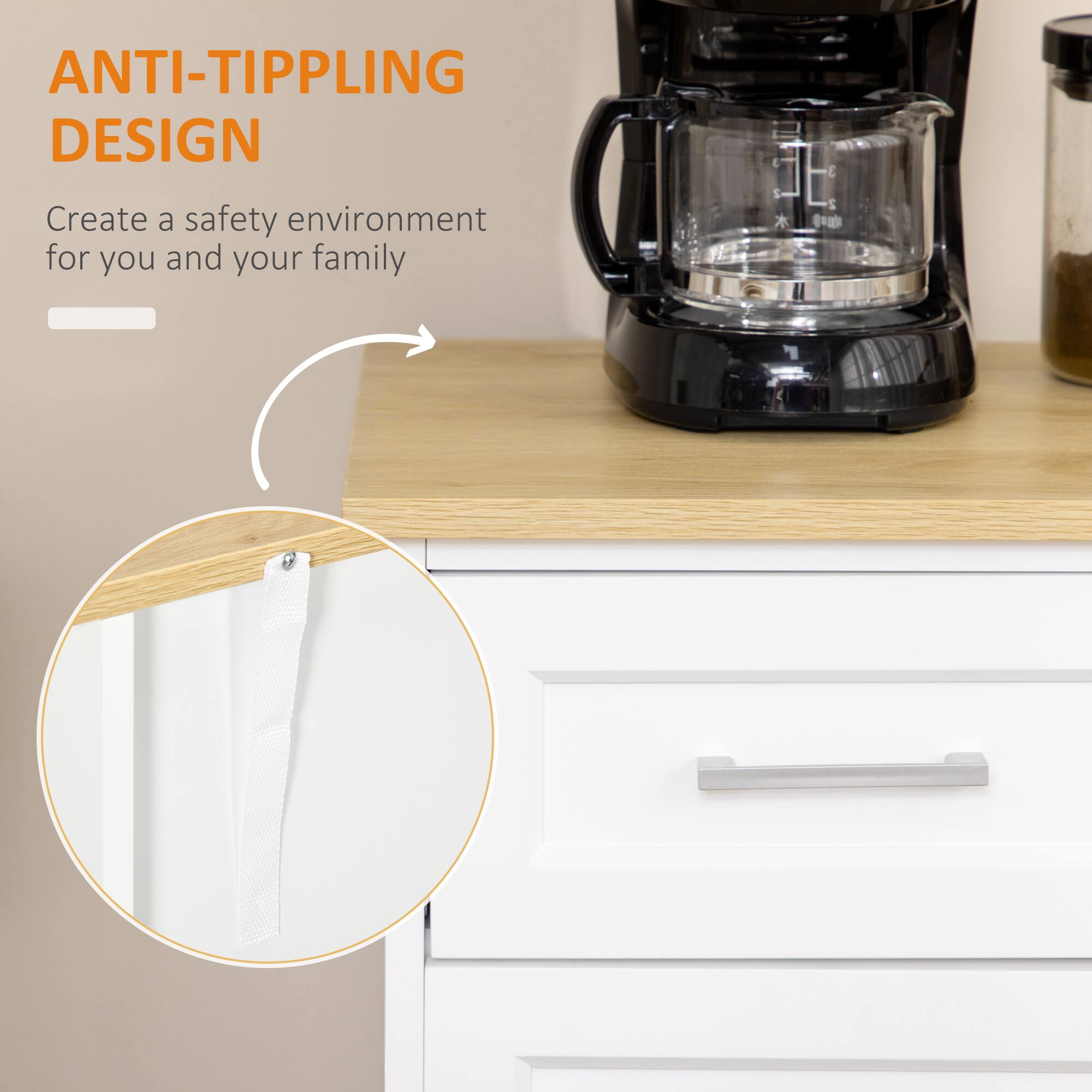 ANTI-TIPPLING DESIGN
Create a safety environment for you and your family
L & S