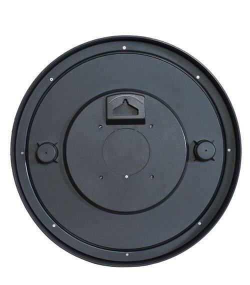 Back. Seiko - Seiko 16" Splash Resistant Outdoor Wall Clock - Black with Black face - Blak.