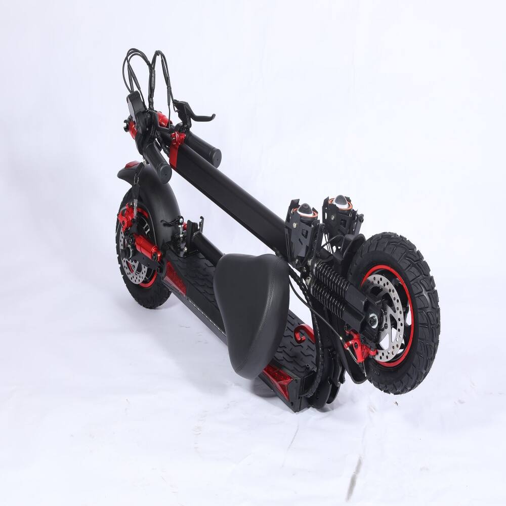 Alt View 4. Loheer - Loheer Adult Folding Electric Scooter 1200W Heavy Duty Fast E-Scooter with 11 Inch Solid Tires and LCD Display - Black.