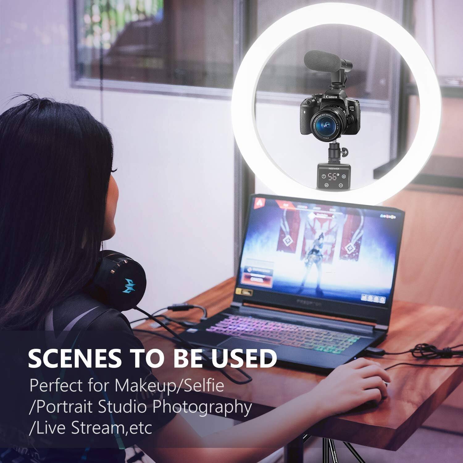 SCENES TO BE USED  
Perfect for Makeup/Selfie /Portrait Studio Photography /Live Stream, etc