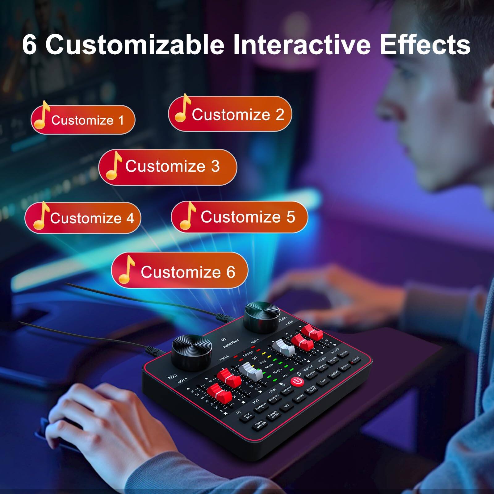 6 Customizable Interactive Effects

- Customize 1
- Customize 2
- Customize 3
- Customize 4
- Customize 5
- Customize 6