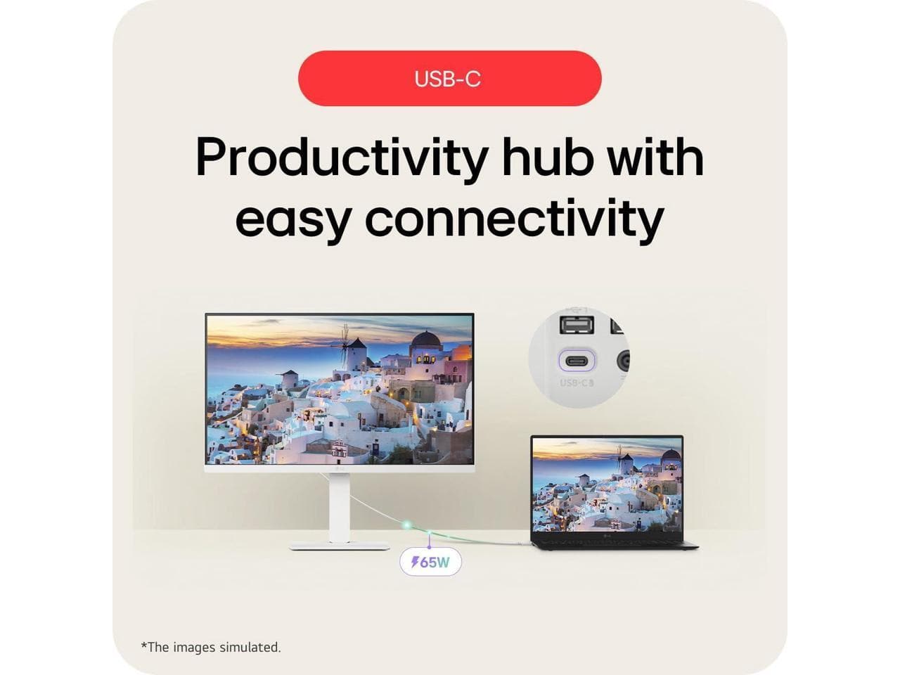 LG 27 inch 4K UHD webOS Smart Monitor with USB Type C PD 65W