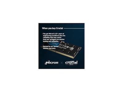 Crucial 64GB (2 x 32GB) 262 Pin DDR5 SO DIMM DDR5 4800 (PC4 38400 Crucial 64GB (2 x 32GB) 262 Pin DDR5 SO DIMM DDR5 4800 (PC4 38400