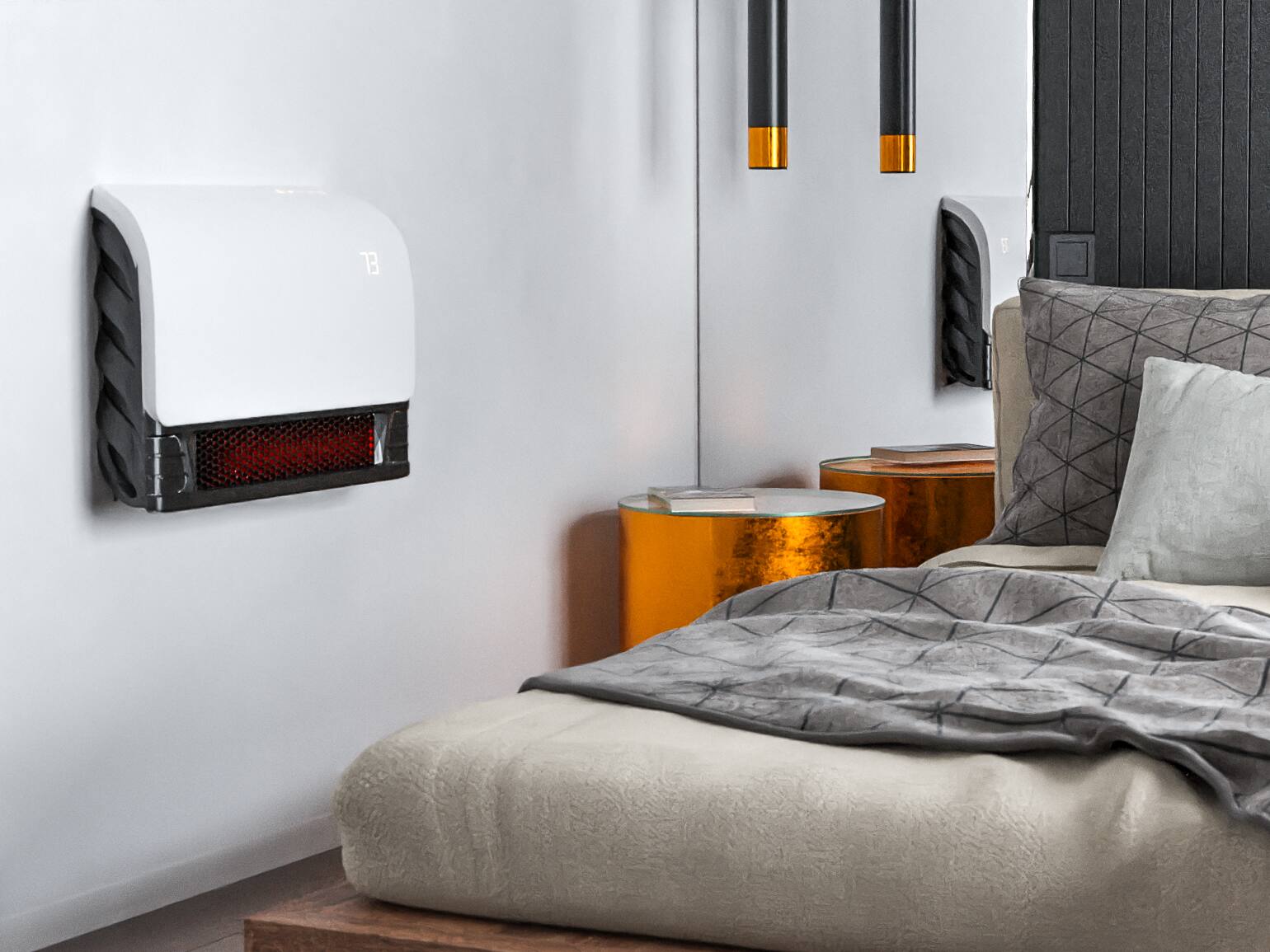 Alt View 22. Heat Storm - Sedona 1,500-Watt Smart Electric Infrared Wall-Mounted Heater - White.