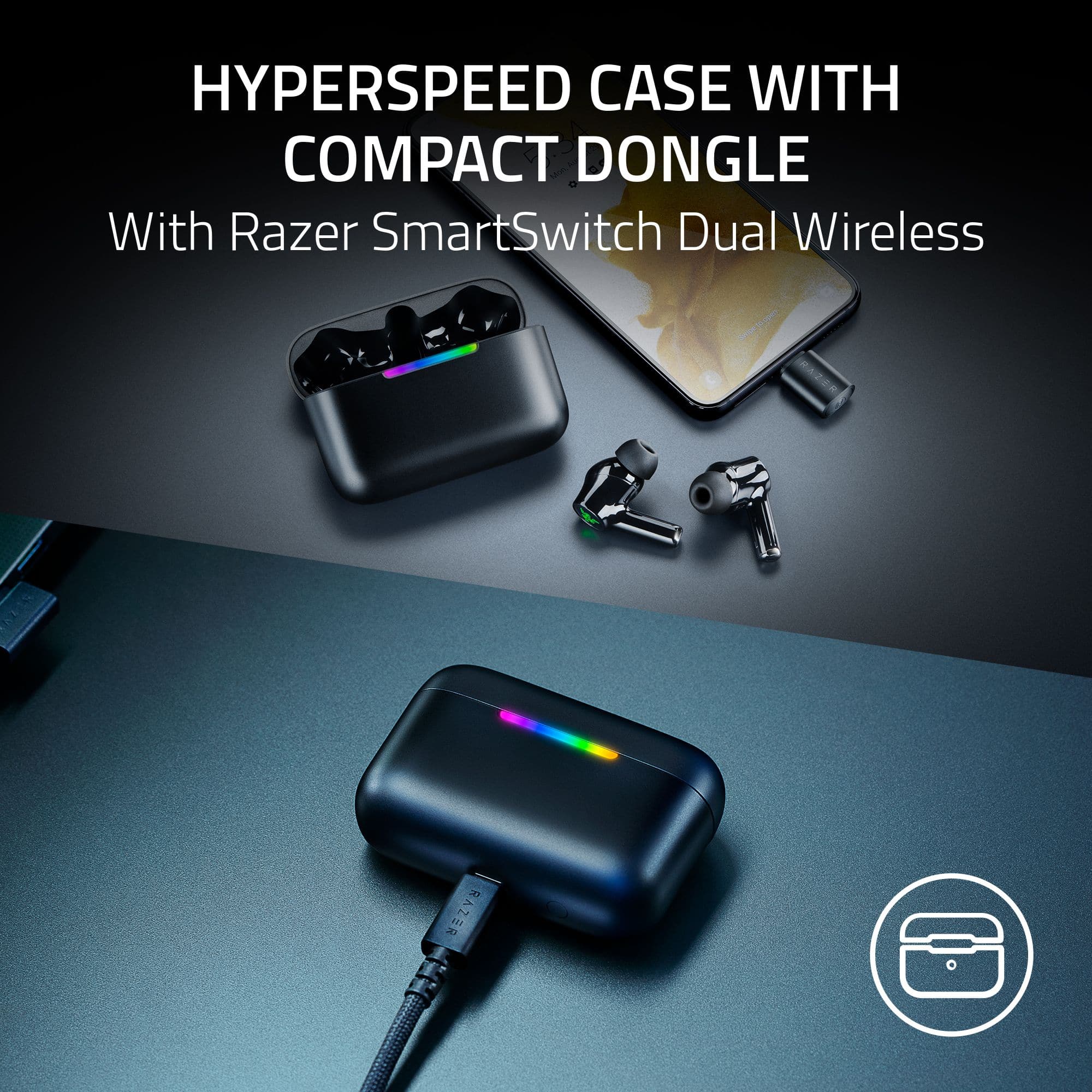 Razer Hammerhead V3 HyperSpeed Wireless Multi Platform ANC In Ear