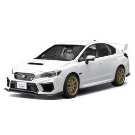 Subaru WRX STI EJ20 Final Edition RHD Crystal White Met. w/Gold Wheels Asian Collectibles 1/18 Diecast Model by Sun Star