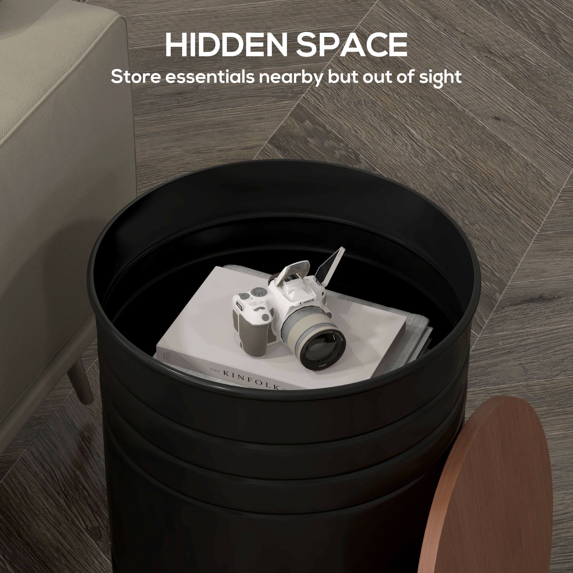 HIDDEN SPACE
Store essentials nearby but out of sight
KINFOLK