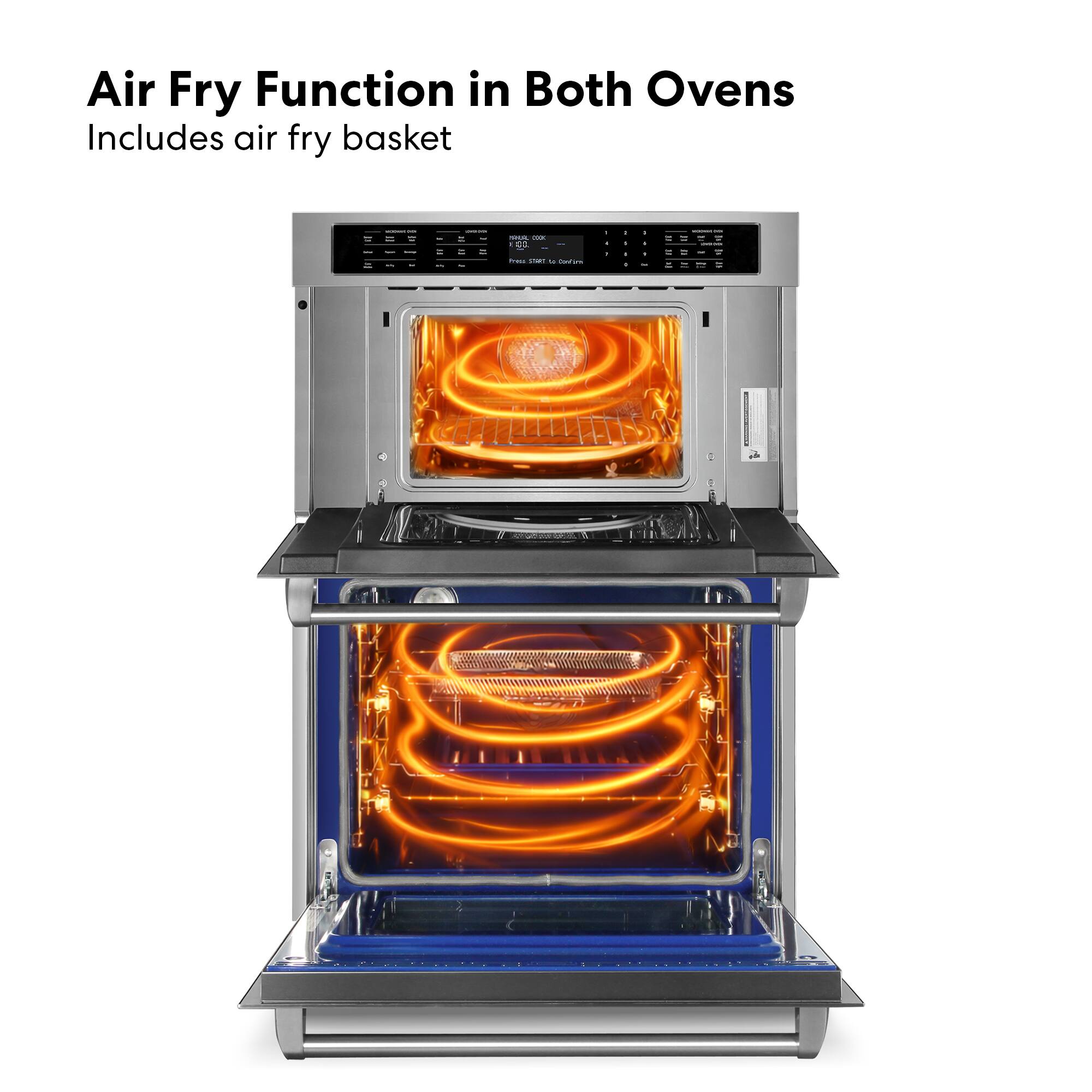 Air Fry Function in Both Ovens  
Includes air fry basket