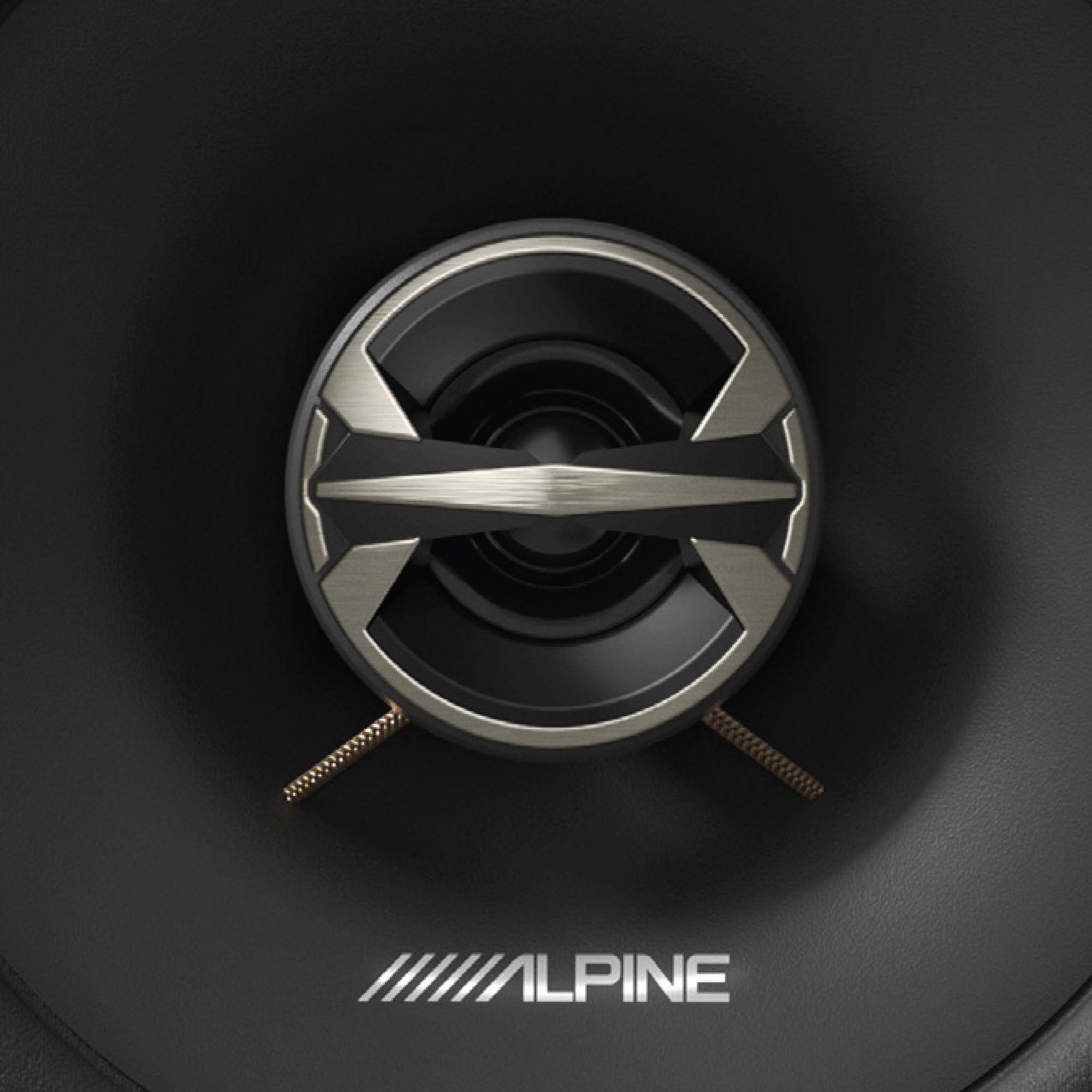Alt View 10. Alpine - Alpine EL-E65-G 6.5" Coaxial 2-Way Speaker Set, Pair - Black/Gray.