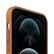 Back. Apple - Apple iPhone 12 Pro Max Leather Case with MagSafe - Saddle Brown - Brown.