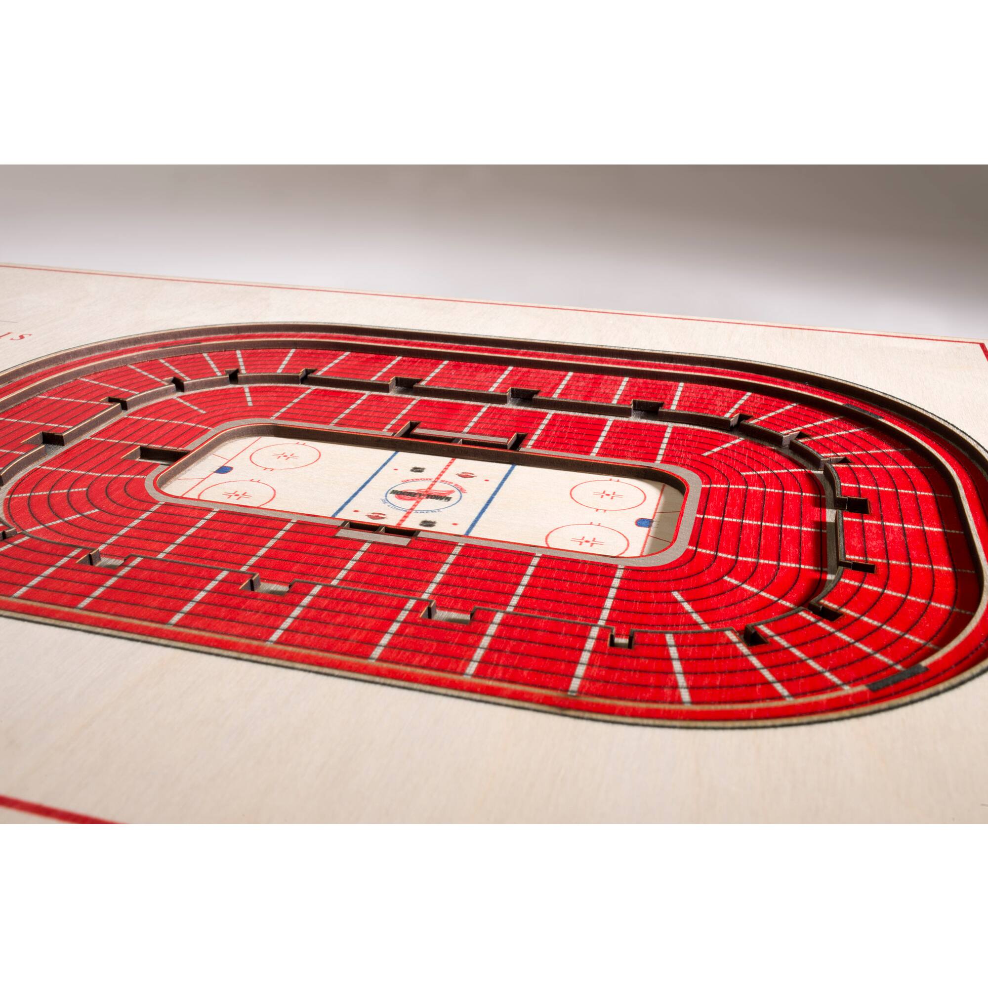 Alt View 2. YouTheFan - Detroit Red Wings 17'' x 13'' 5-Layer StadiumViews 3D Wall Art - Brown.