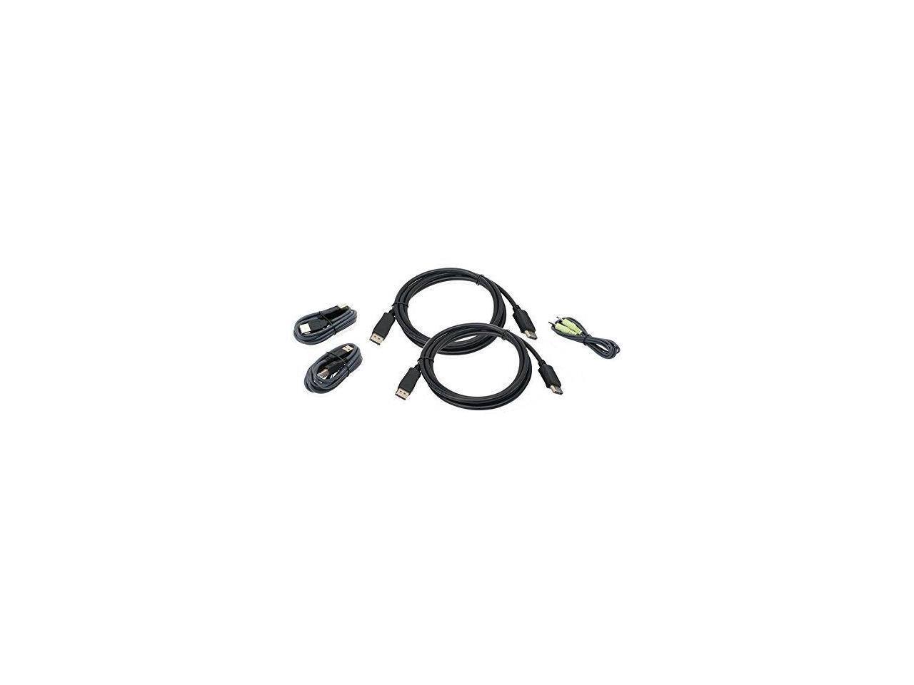 Front. IOGEAR - IOGEAR G2L9202UTAA3 6ft Dual View DisplayPort, USB KVM Cable Kit with Audio (TAA) - 1 PACK.