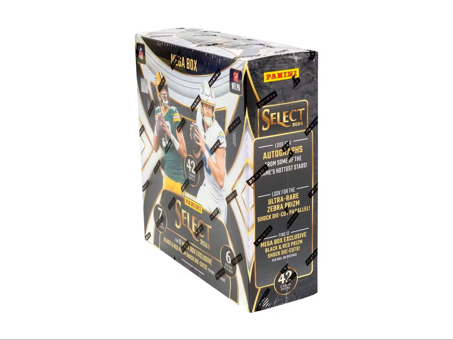 ABM BOX PANINI PANINI NELPA PANINI PANINI B PARERI PANINI SELECT 2024

- LOOK FOR AUTOGRAPHS FROM SOME OF THE HOTTEST STARS!
- LOOK FOR THE ULTRA-RARE ZEBRA PRIZM SHOCK DIE-CUTS!
- FIND 10 MEGA BOX EXCLUSIVE BLACK & RED PRIZM SHOCK DIE-CUTS! PER BOX ON AVERAGE
- 42 CARDS TOTAL

PANINI SELECT 2024

- MEGA BOX
- 75 NELPA
- 7 PACKS
- 6 CARDS PER PACK
- 42 CARDS TOTAL