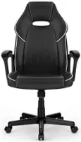ACGAM - Ergonomic Superior PVC Leather Gaming Chair - Black - Front_Zoom