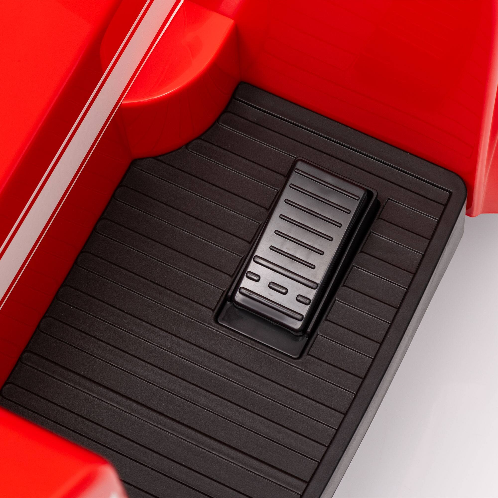 Alt View 5. Qaba - 12V Ride on Fire Truck, Battery Electric Car with Siren, Flashing Lights, Extinguisher, Soft Start, Horn Music.