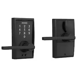 Schlage - Matte Black Metal Touchscreen Lever