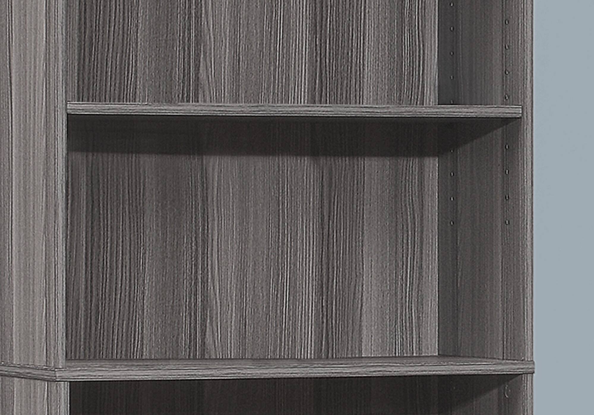 Angle. TinyHomie - Bookshelf Bookcase 6 Tier 72in H Grey Laminate Transitional - Grey.