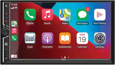 Autoradio 2 Din 7'' Touchscreen Con CarPlay E Android Auto Wireless, Bluetooth, Mirror Link, FM E Telecamera Posteriore
