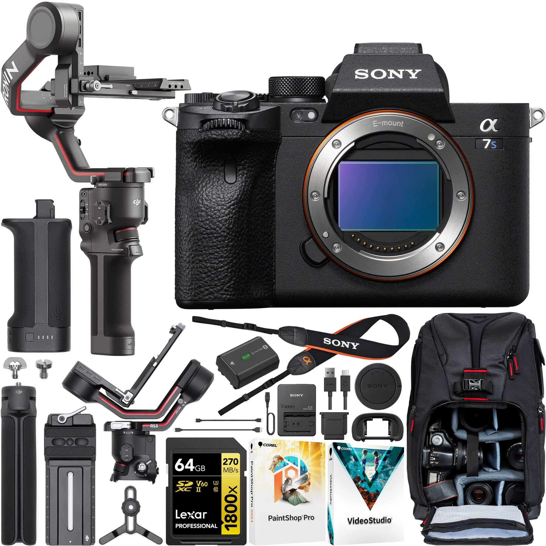 NINOY SONY E-mount 7s  
SONY a L O  
SONY 2S - 64GB 270 GB MB/s V60 U3 II 8 Lexar PROFESSIONAL 1800x  
CONBL PaintShop Pro V VideoStudio  

SONY E-mount  
α 7s  

64GB  
270 MB/s  
V60 U3 II  
1800x  
Lexar PROFESSIONAL  

PaintShop Pro  
VideoStudio  

SONY  
SONY  
SONY