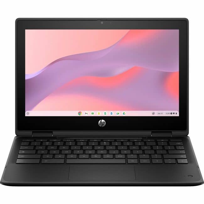 HP - Fortis Flip G1m 11.6" Touchscreen Convertible 2 in 1 Chromebook - HD - Octa-core (ARM Cortex A76 + Cortex A55) - 64 - Jet Black