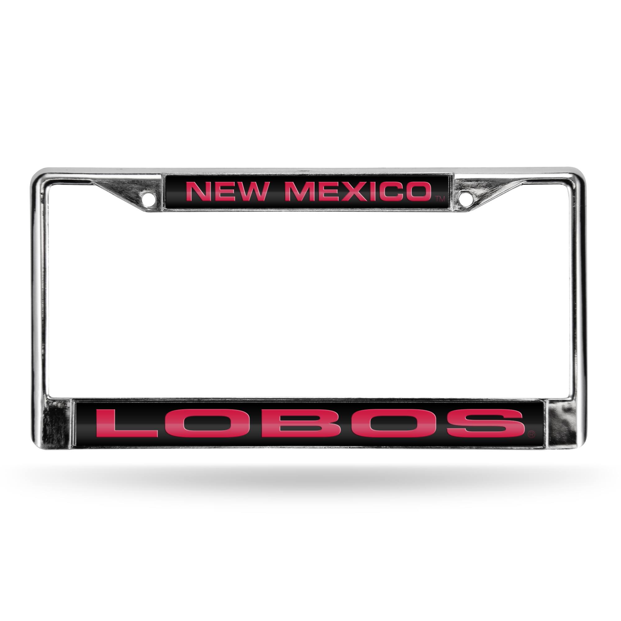 New Mexico Lobos NCAA Chrome Metal License Plate Frame Holder