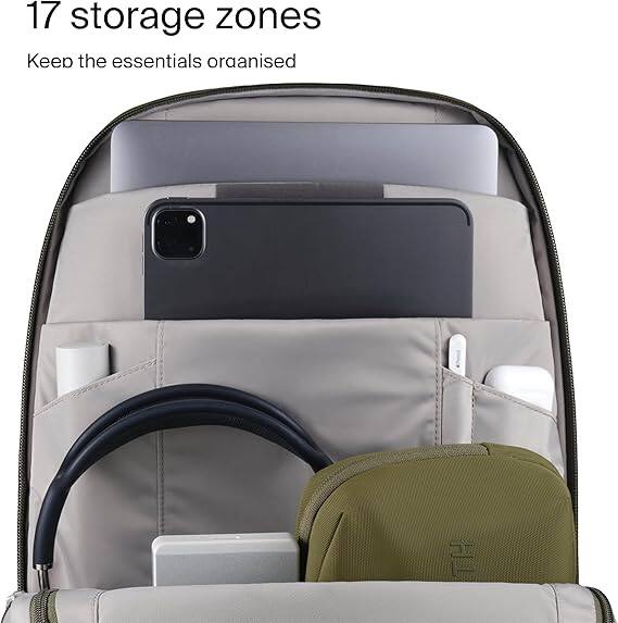 17 storage zones  
Keep the essentials organised