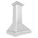 Left. ZLINE - ZLINE 36 in. Designer Series Ducted Wall Mount Range Hood in Satin Steel with Mirror Accents - Silver.