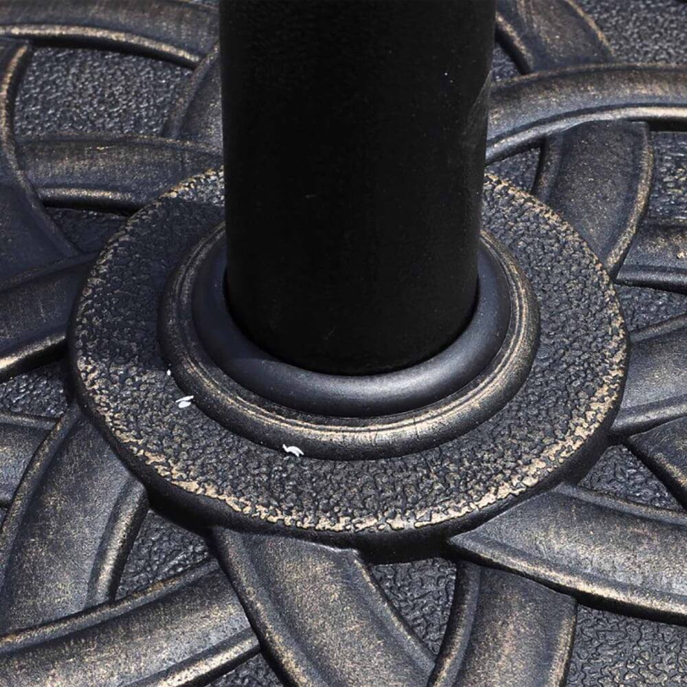 Back. Pefilos - Umbrella Base, 22 Inch Heavy Duty Round Umbrella Base Stand for Outdoor Patio Market Table Umbrella - Brown.