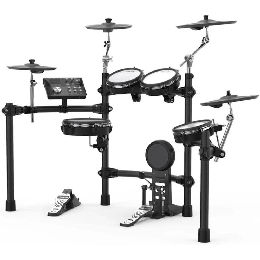 Front. NUX - NUX DM-7X with All REMO Mesh Head Digital Drum Kit | Customizable Sound Library and Dual Triggering Technology - Black.